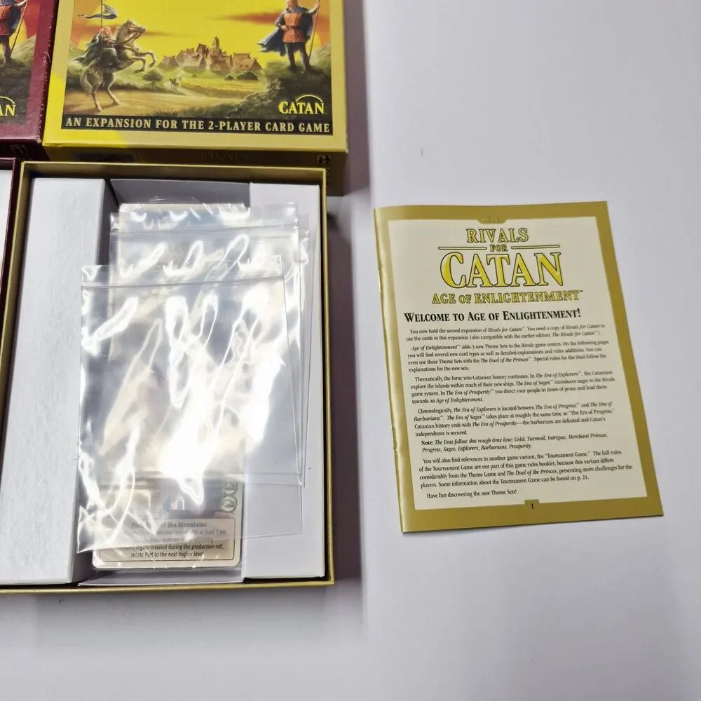 Rivals for Catan Card Game + Age of Enlightenment Expansion Open Box Sealed Card